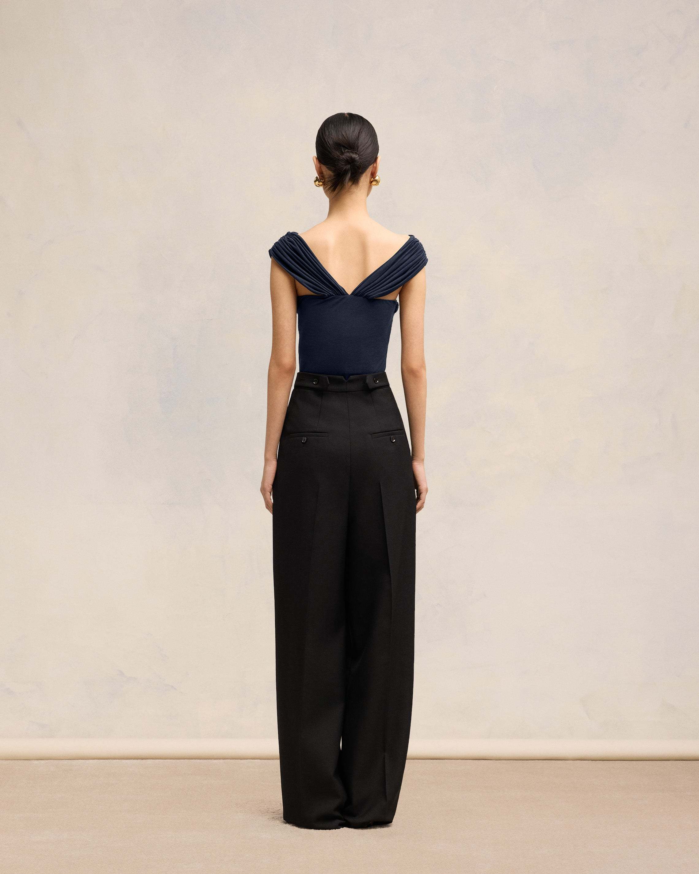 Ami Alexandre Mattiussi Draped Top In Black