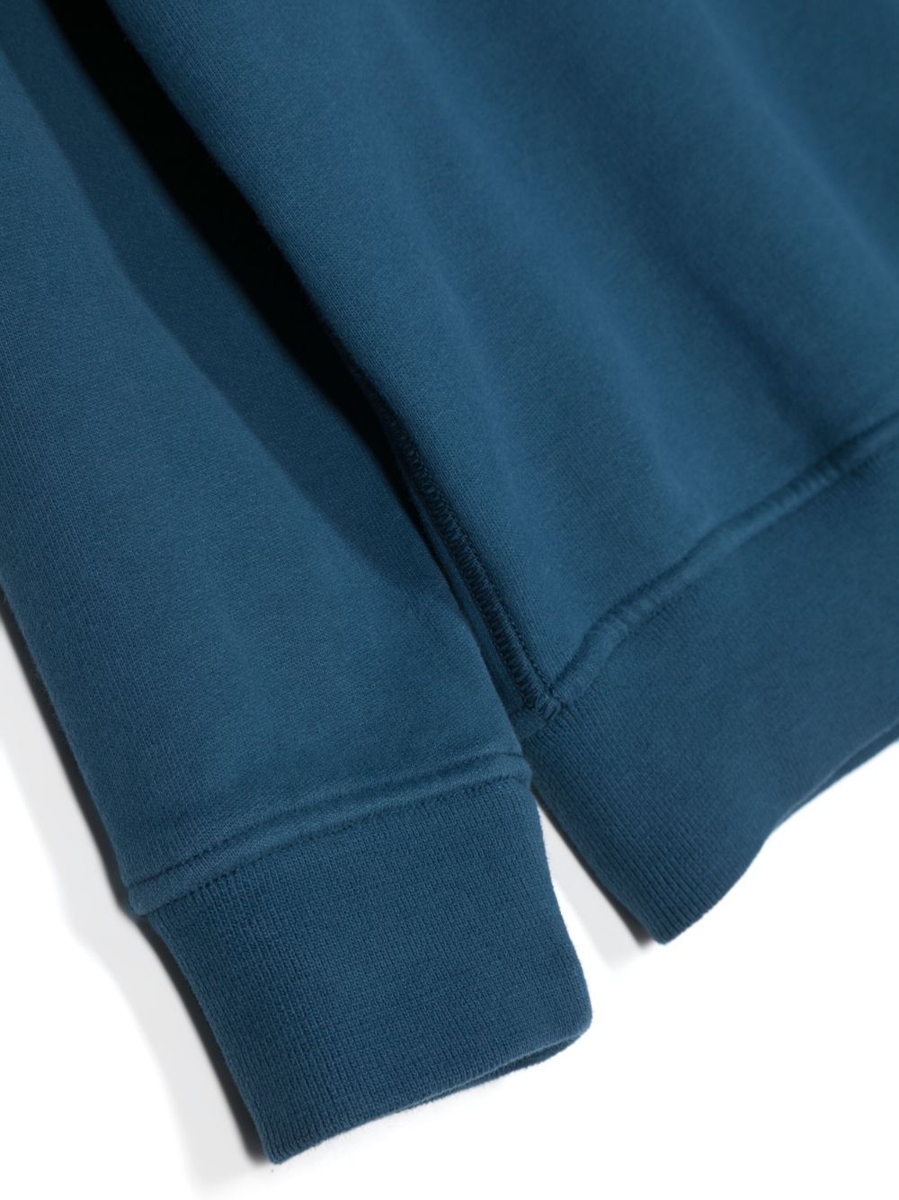 Stone Island Compass-badge Cotton Sweatshirt In Blue