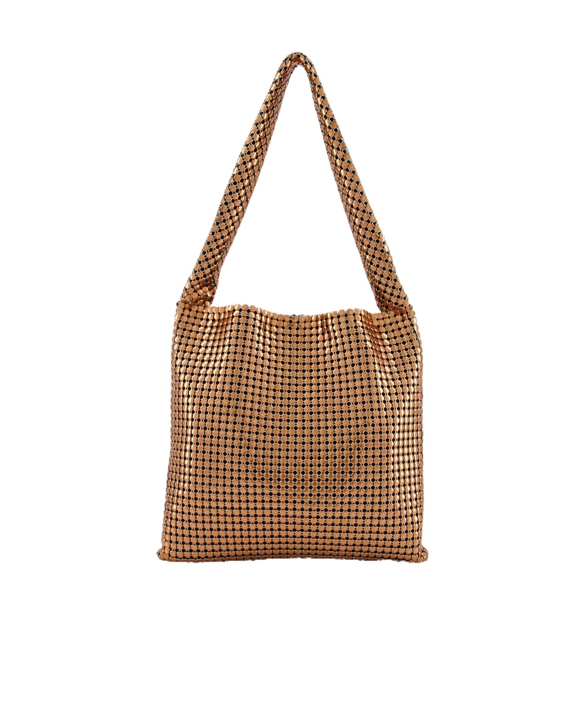 Rabanne Pixel Chainmail Tote Bag In Brown