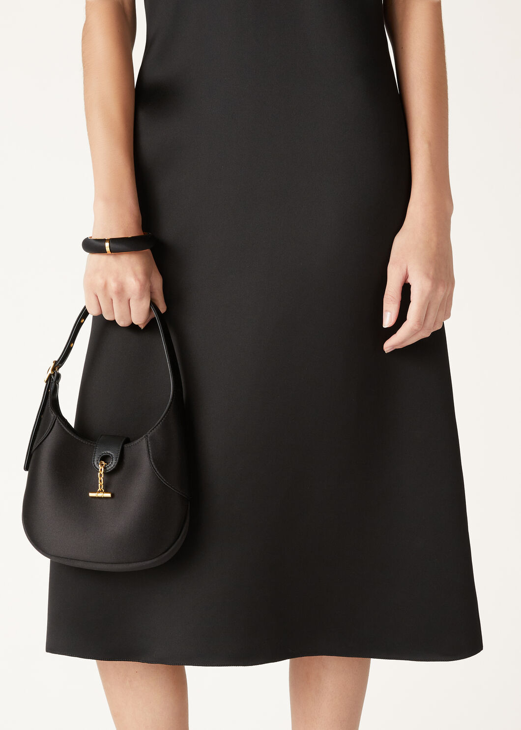 Loro Piana Mini Bobbin Toggle-fastening Shoulder Bag In Black