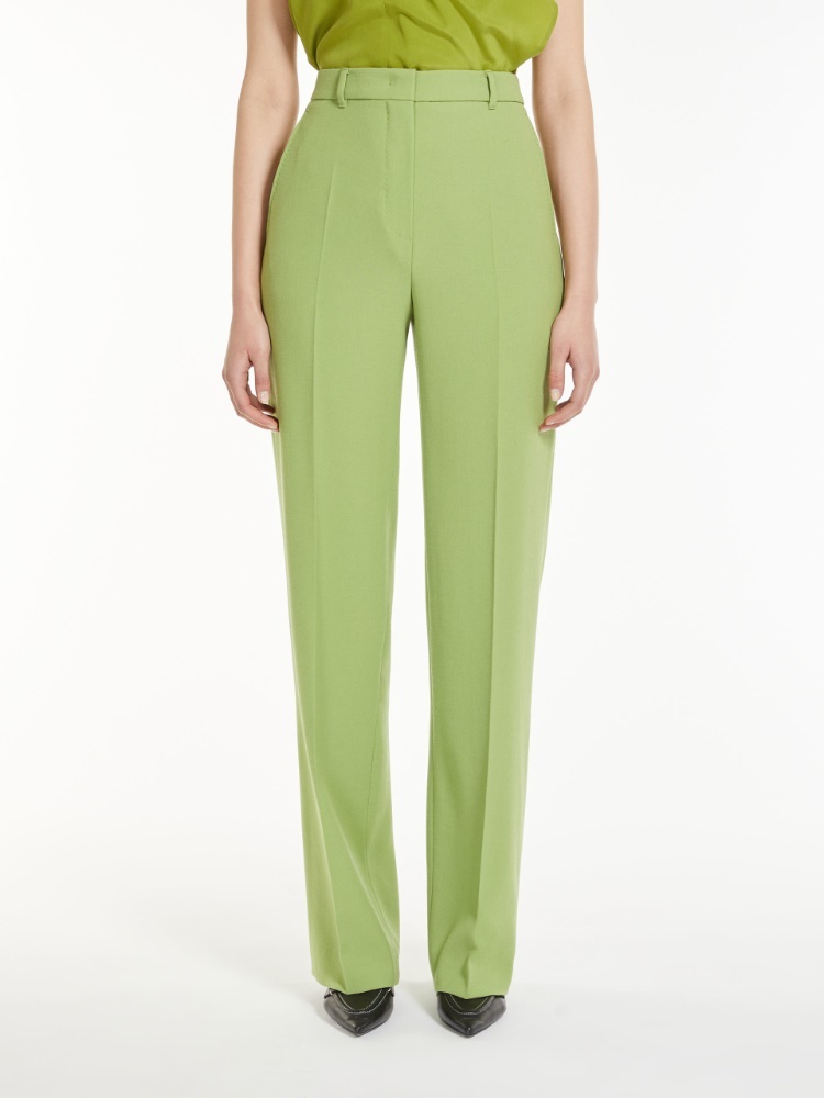 Max Mara Agami Straight Leg Casual Pants In Green