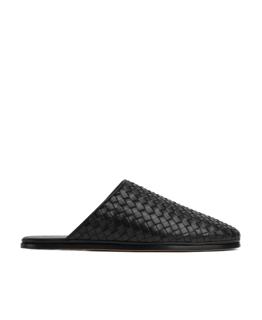 Bottega Veneta Black Sunday Slippers In Black