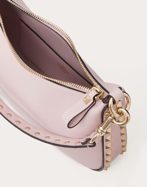 Valentino Small Rockstud Leather Shoulder Bag In Pink