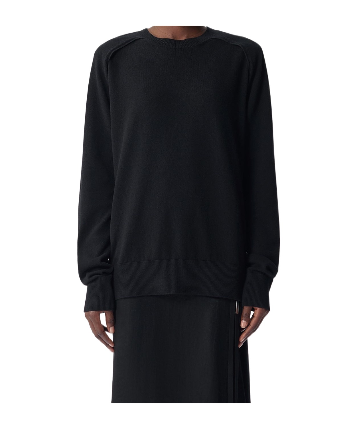 Ann Demeulemeester Round Neck Sweater In Black