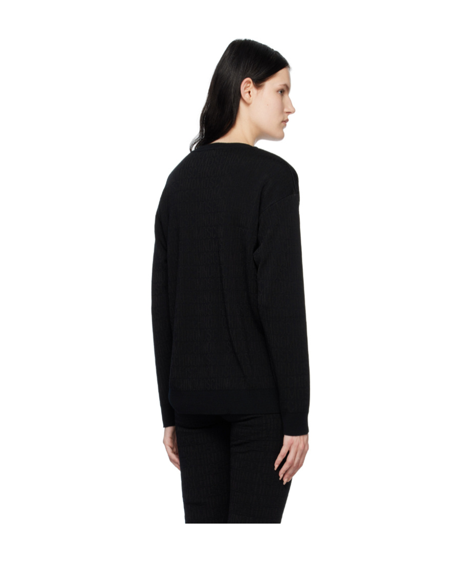 Moschino Logo Sweater In Black