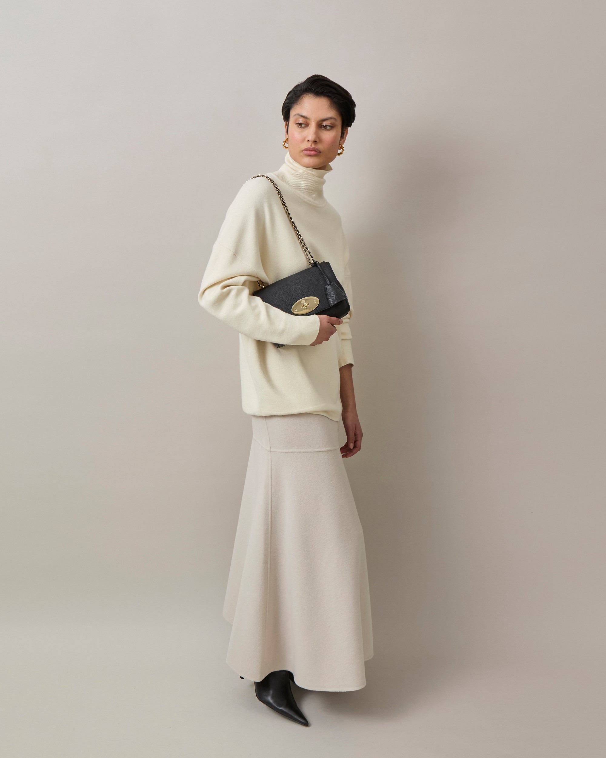 Shop Mulberry 'lily' Shoulder Bag In Black