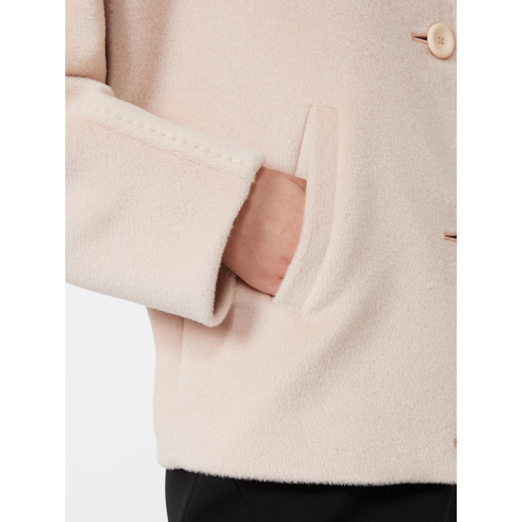 Max Mara Long-sleeved Coat In Pink
