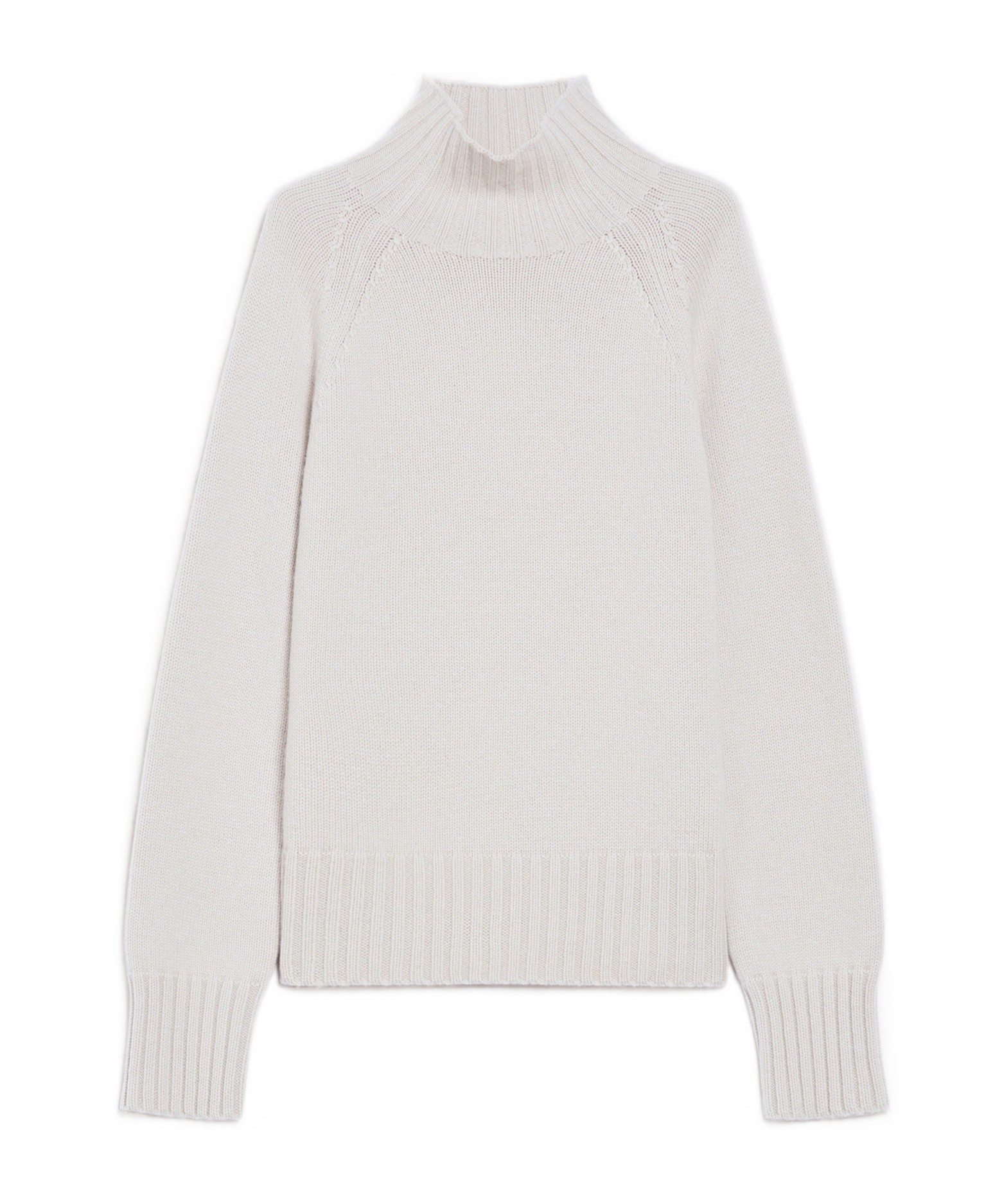 Max Mara Wool Cashmere Turtleneck Sweater In White
