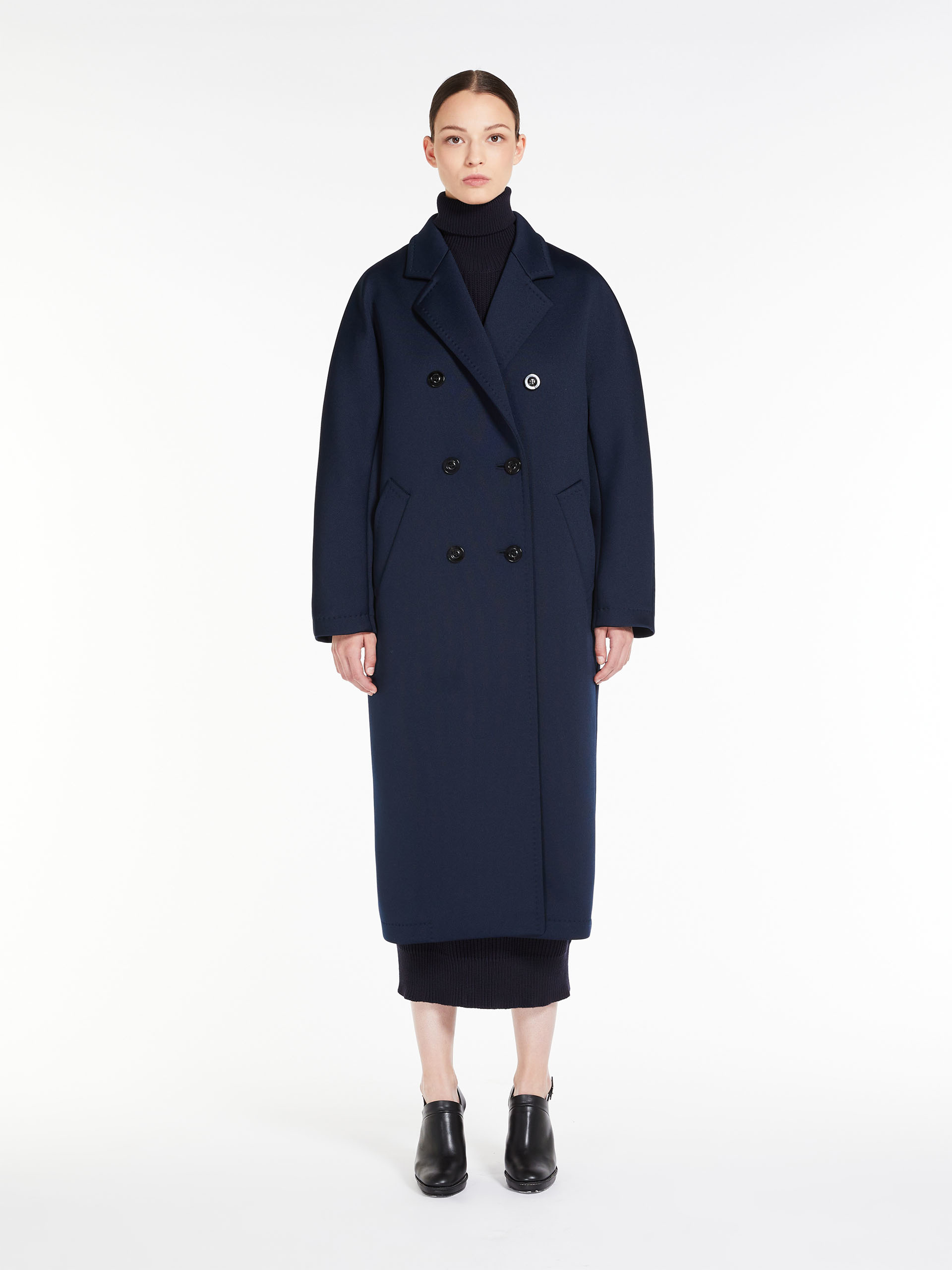 Max Mara Canasta Reversible Trench Coat In Black