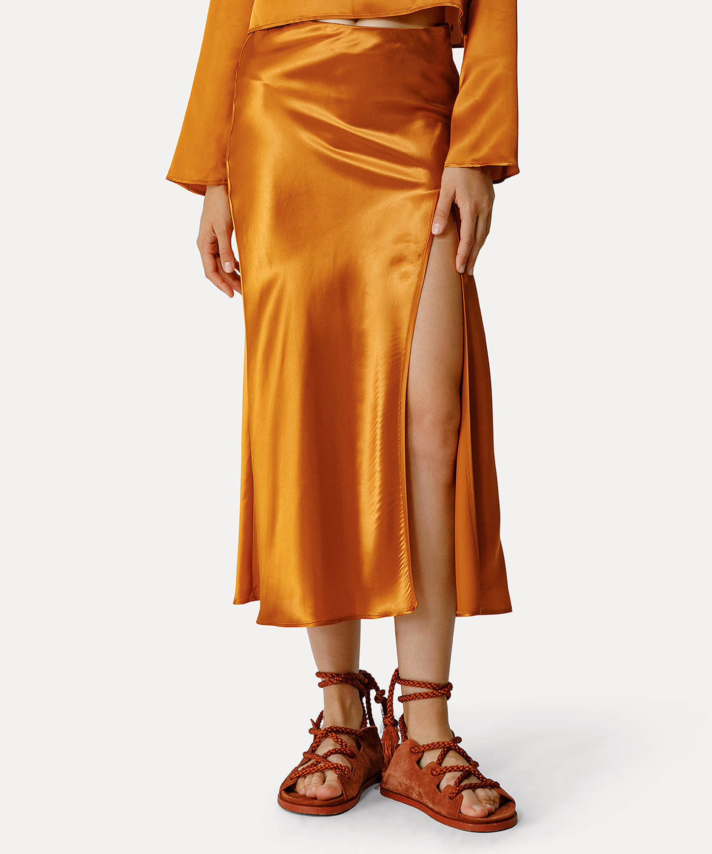 Forte Forte Medium Length Skirt In Orange