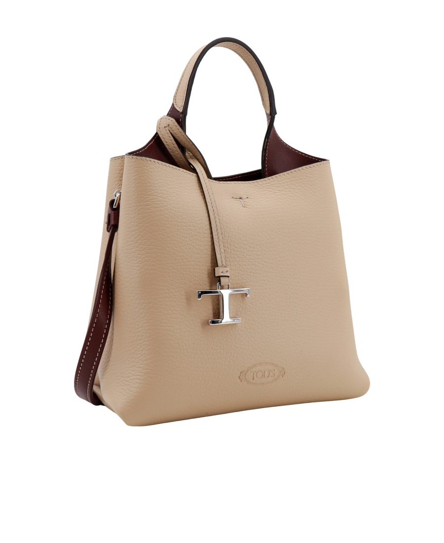 TOD'S TOD'S TIMELESS LOGO PLAQUE TOTE BAG