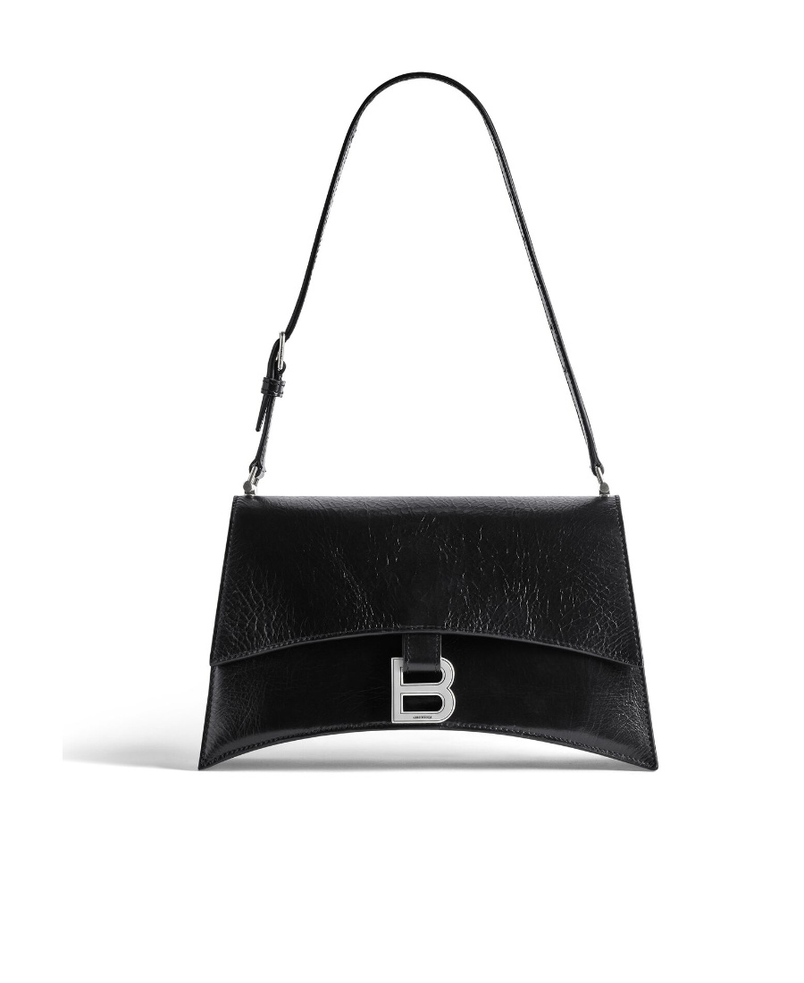 Balenciaga Small Crush Sling Shoulder Bag In Black