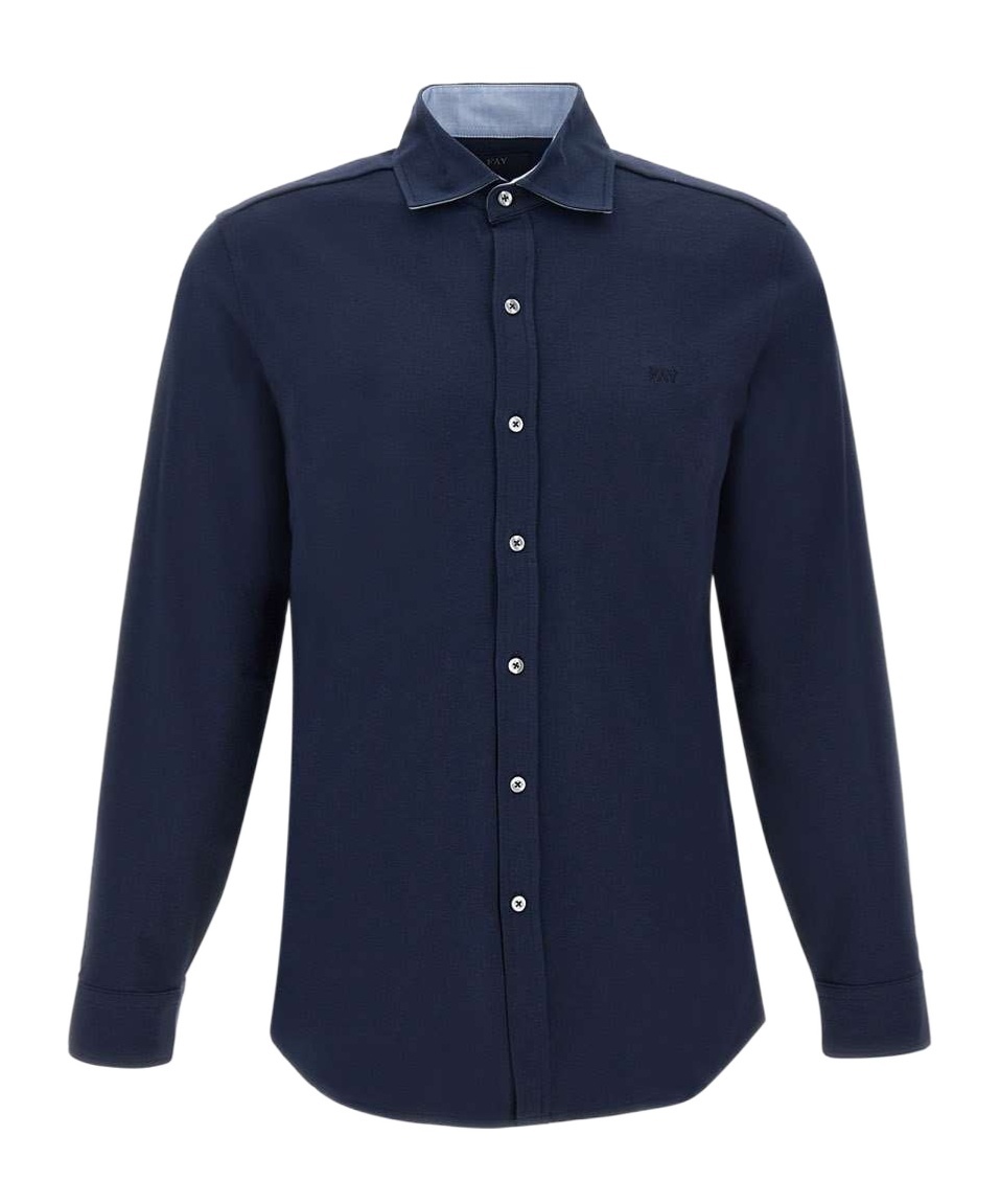 Fay Long-sleeved Shirt In Black