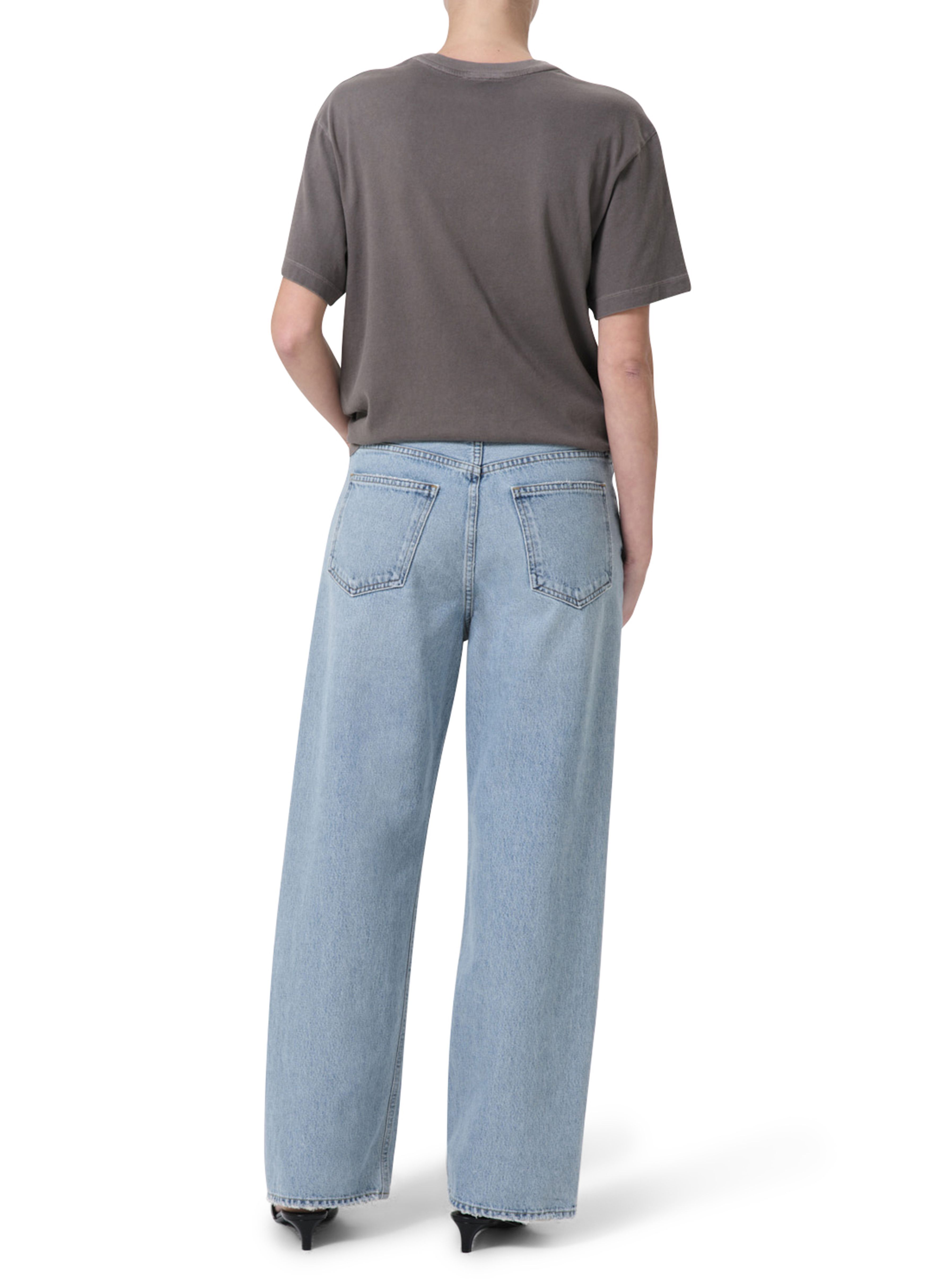 Agolde Kelly Denim Jeans With Belt Loops In Blue