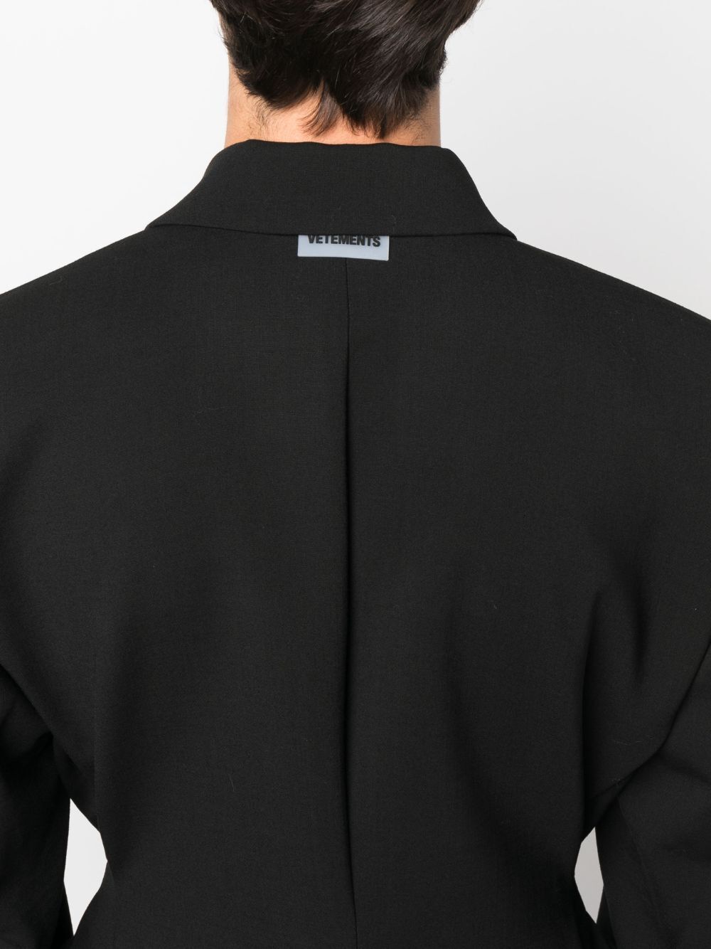 Vetements Double-breasted Suit Jacket In Black