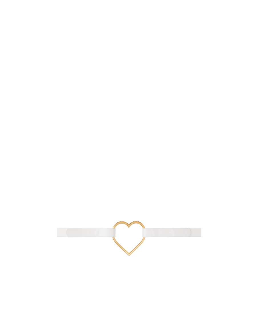 Blumarine White Heart Belt In White