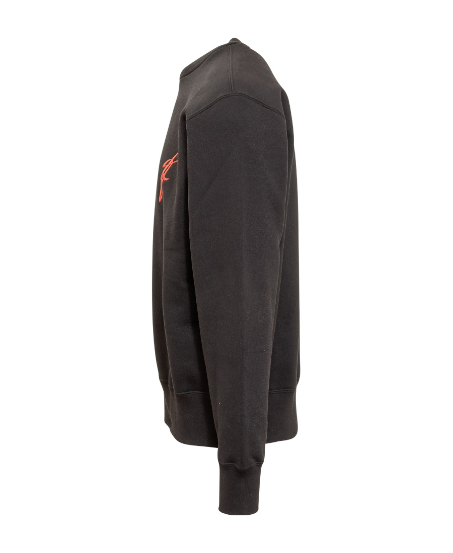 Ferragamo Logo-embroidered Sweatshirt In Black