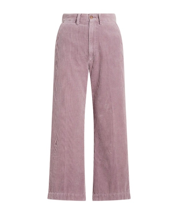 Polo Ralph Lauren Logo Corduroy Casual Pants In Nude