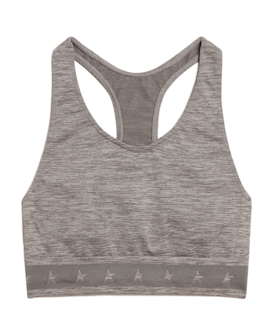 Golden Goose Logo-underband Racerback Crop Top In Gray