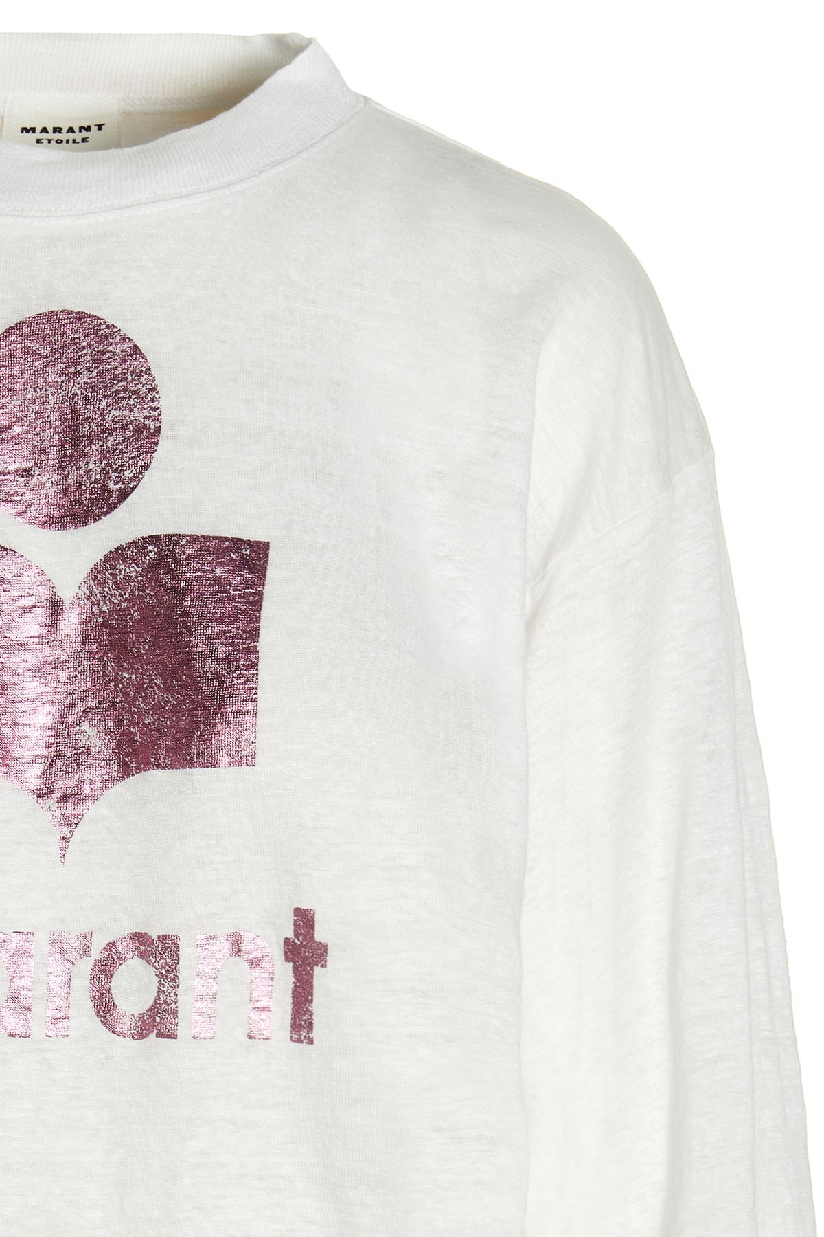 ISABEL MARANT ÉTOILE LOGO-PRINT LINEN TOP