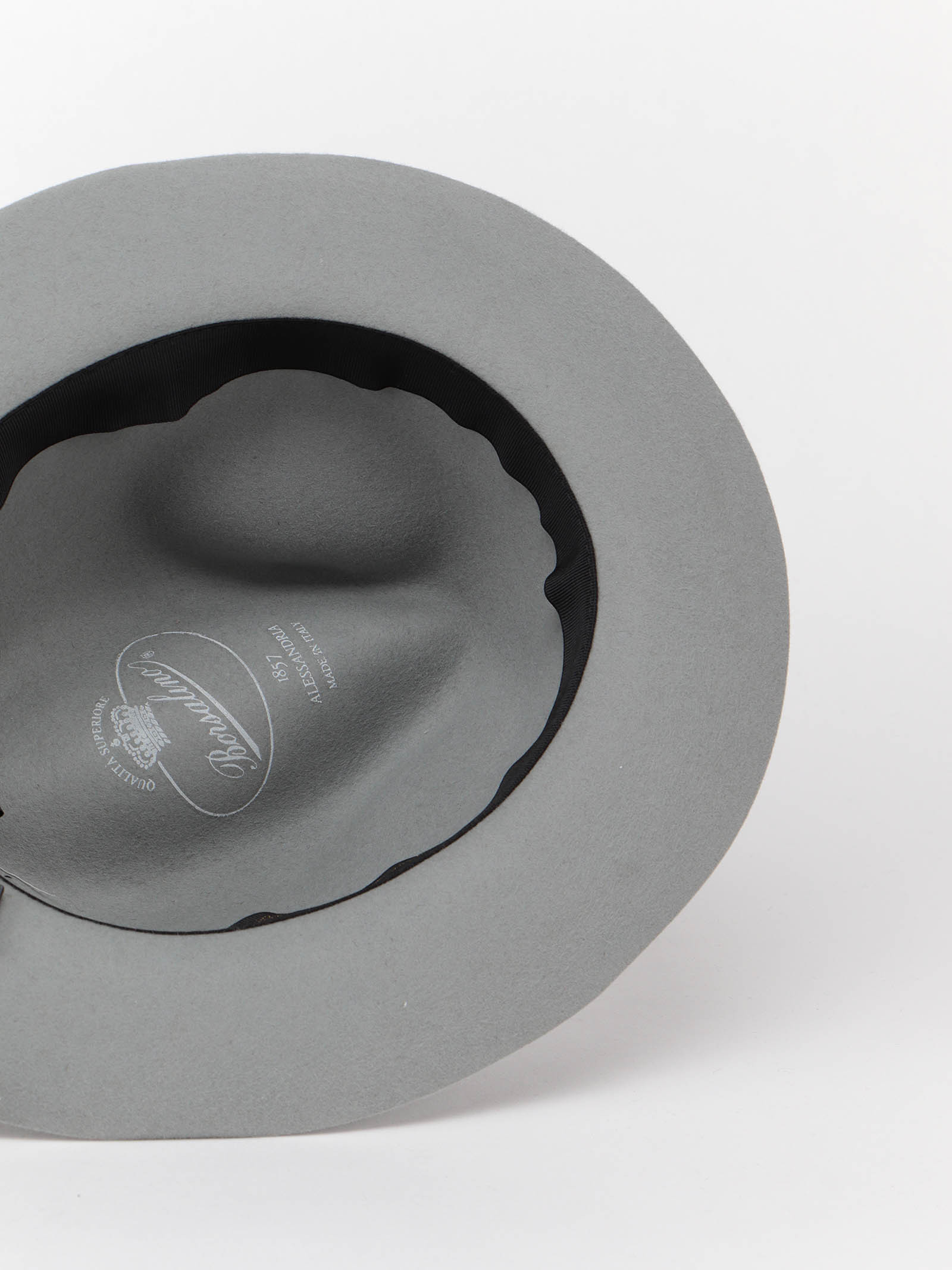 Borsalino Ribbon Hat In Gray