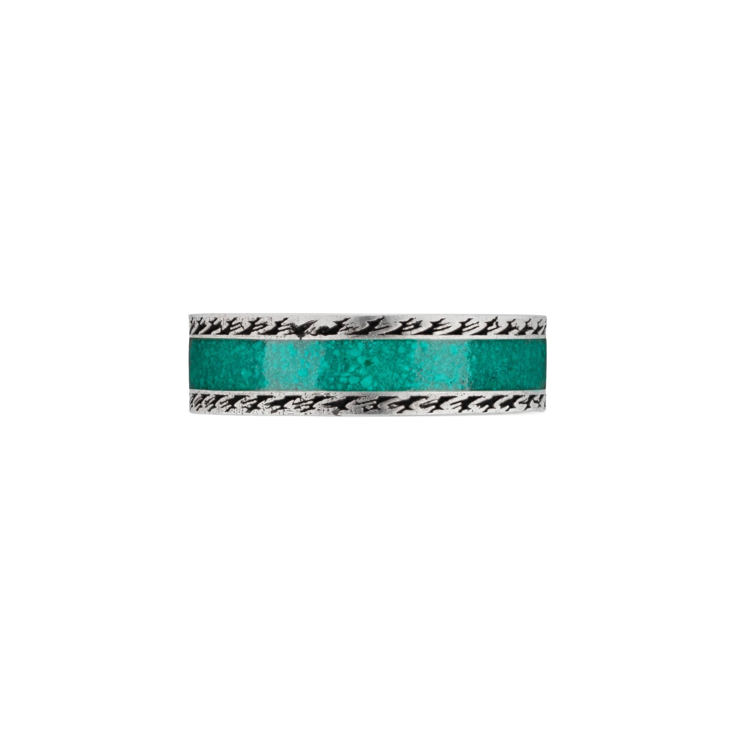 Gucci Interlocking G Band Ring In Green