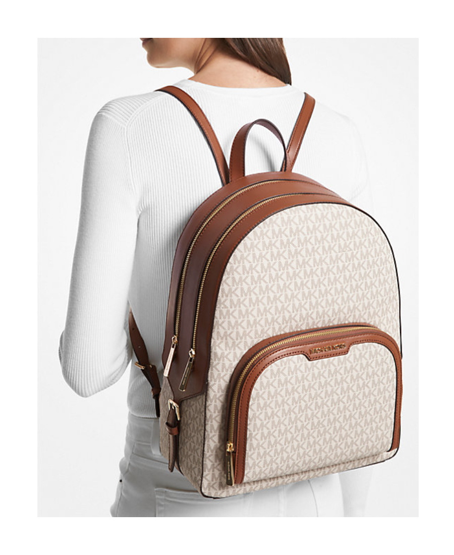 Michael Kors Beige Fabric Backpacks In Nude