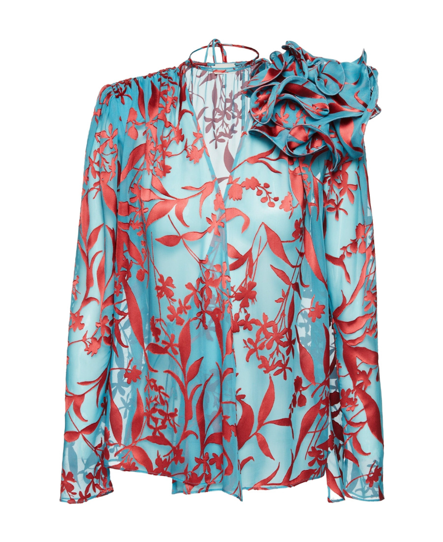 MAGDA BUTRYM CREPE FLOWER SHIRT 