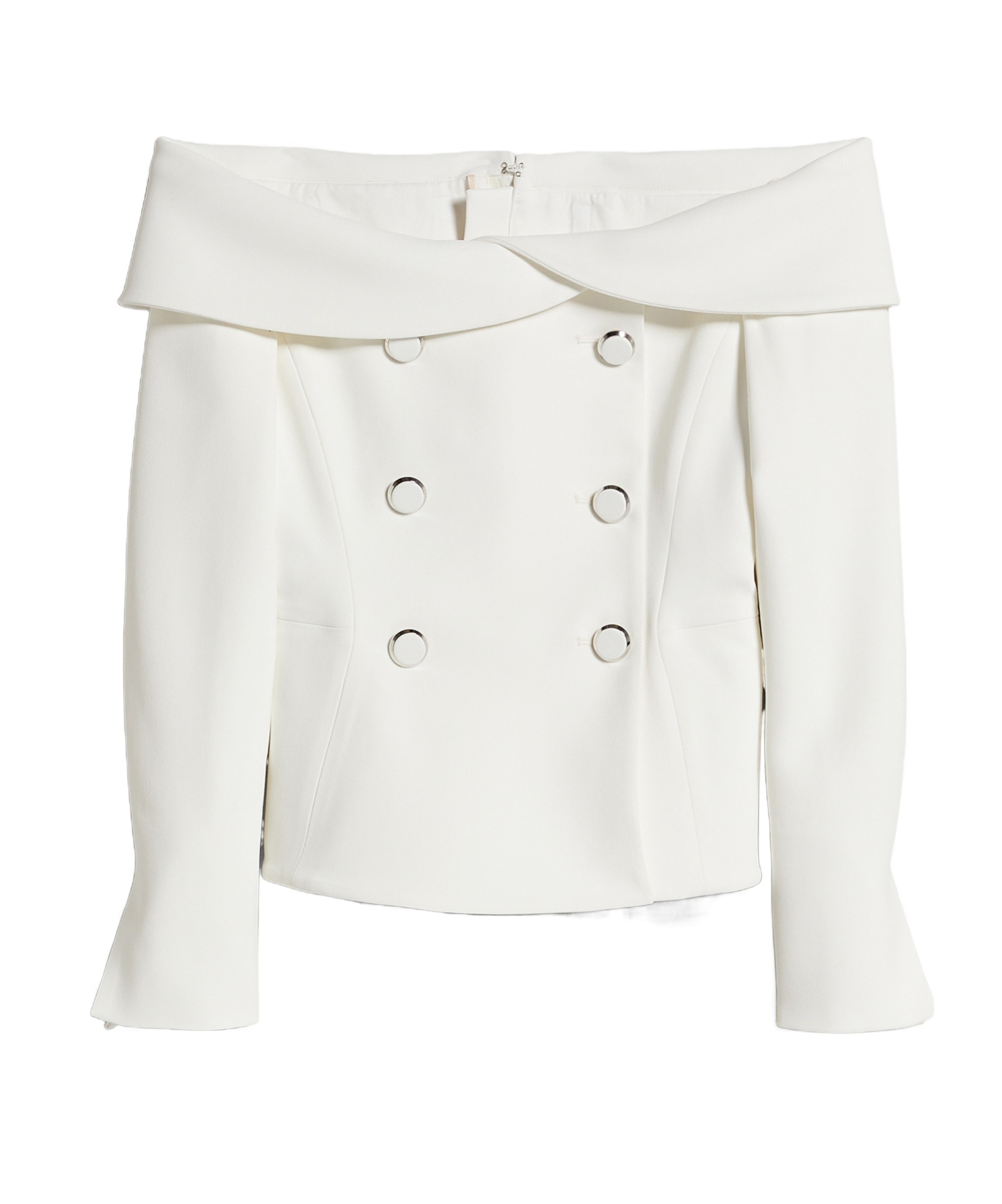 Max Mara Bridal Off-shoulder Cady Blazer In Neutral