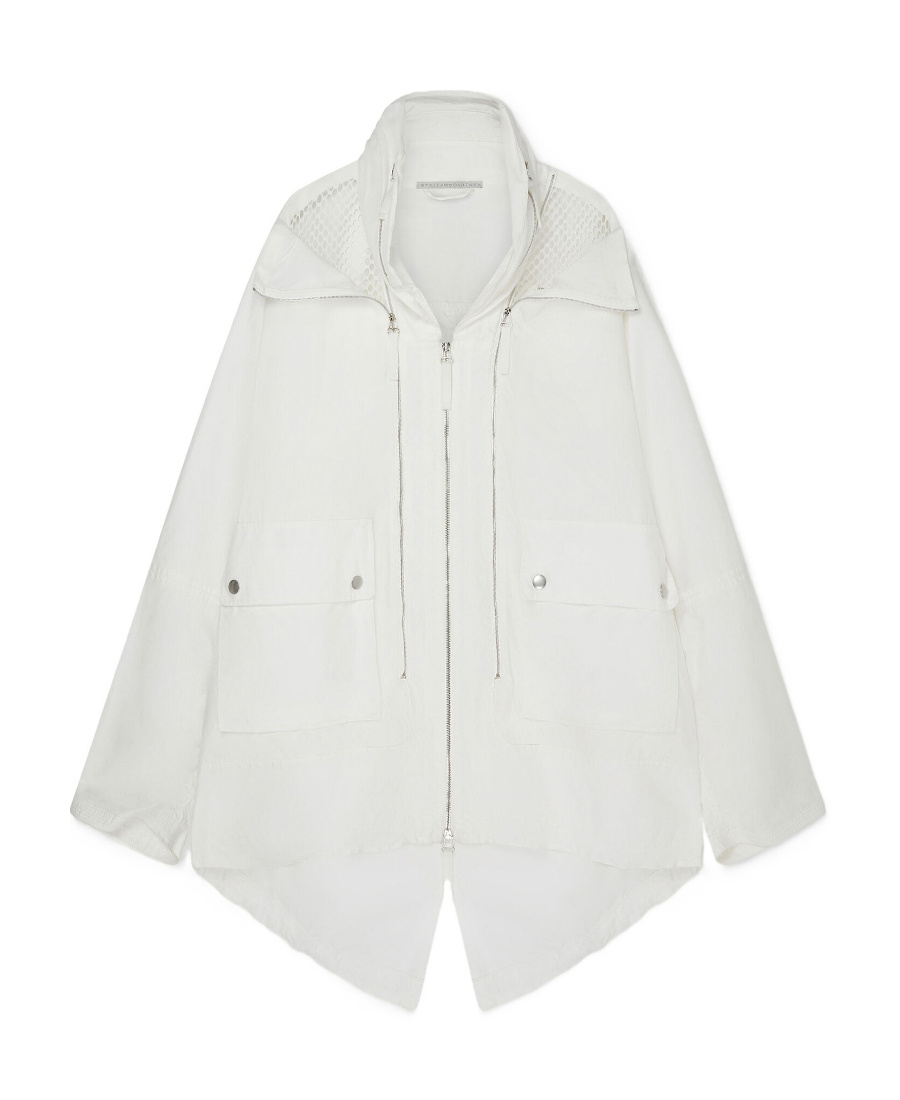 Stella Mccartney Large Profile Zipper Jacket In White