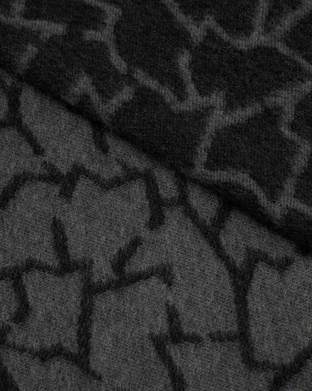 Lanvin Striped Fringed Scarf In Black