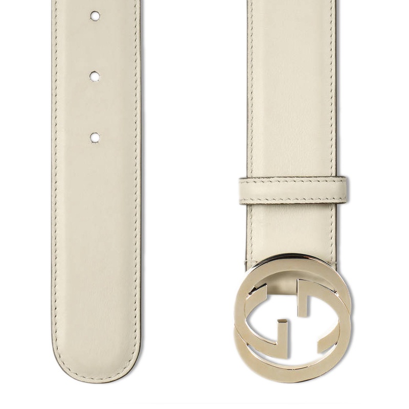 Gucci Mutual Buckle Double G Belt In Nude