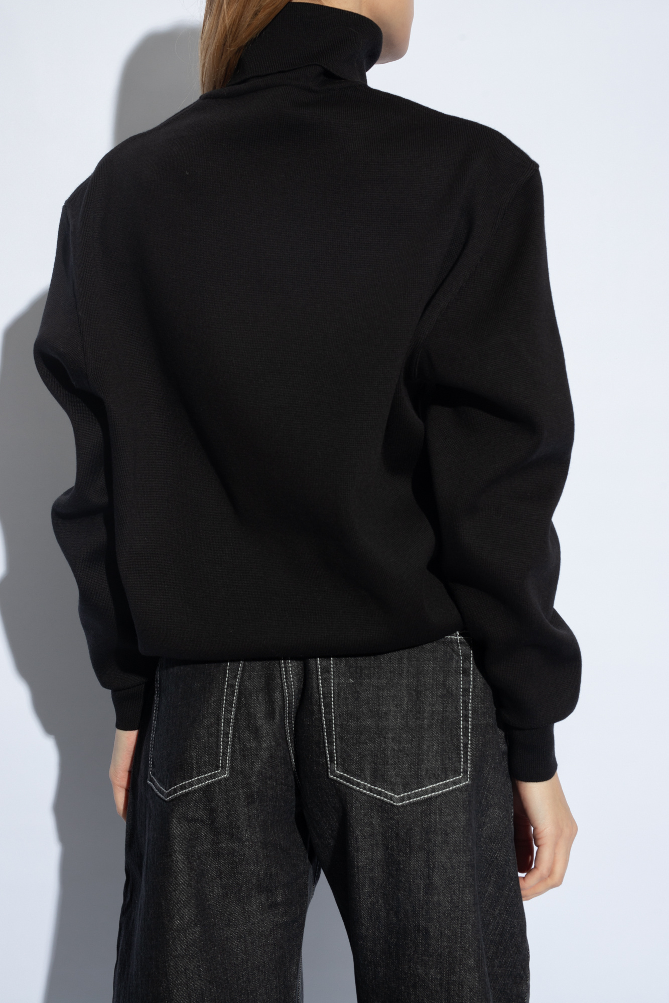ALAÏA ALAÏA ROLL NECK RIBBED JUMPER 