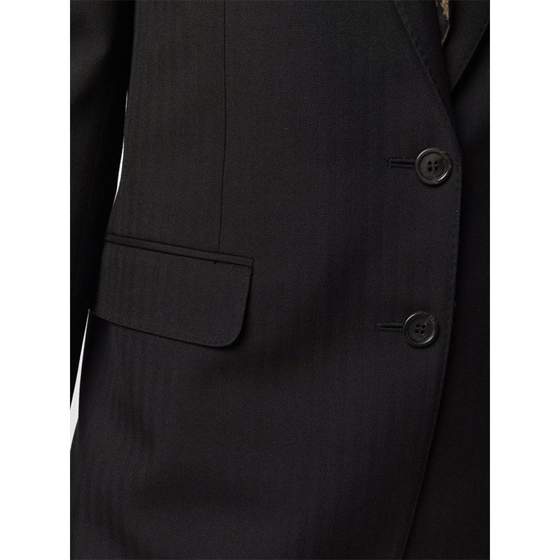 Saint Laurent Single-breasted Wool Blazer In Black