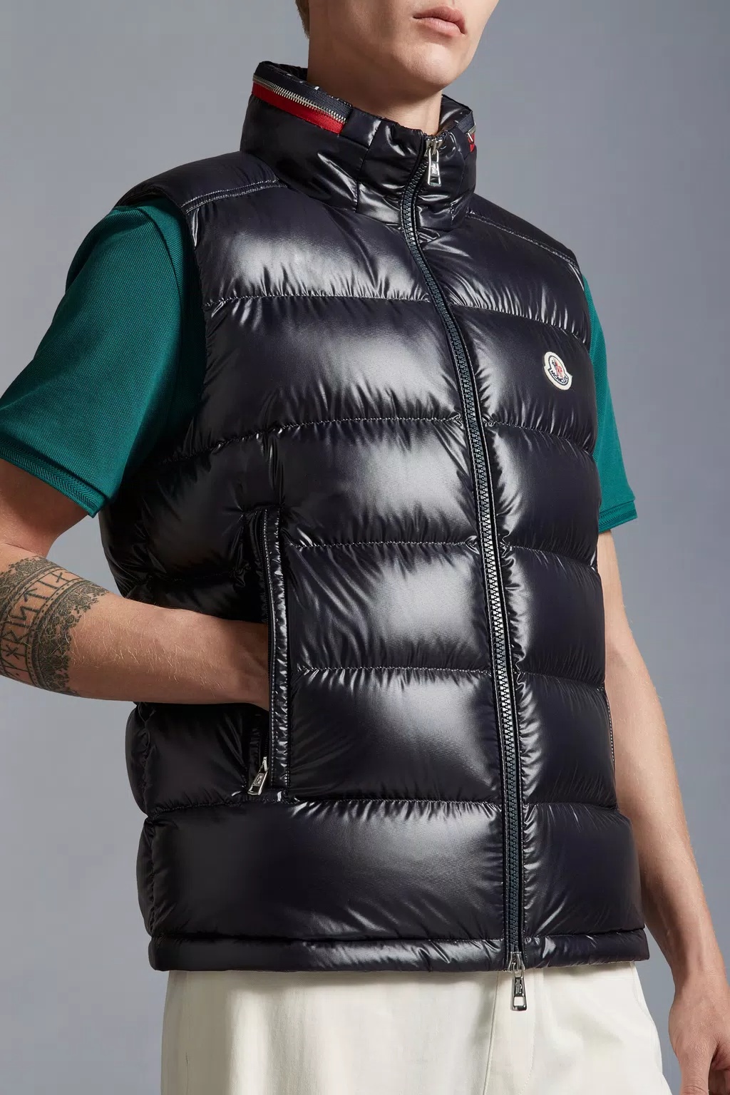 Moncler Sleeveless Puffer Jacket In Blue