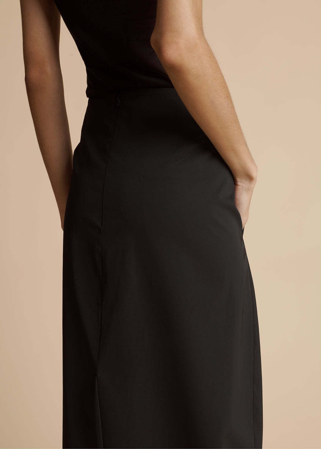 Khaite Mila Silk Maxi Skirt In Black