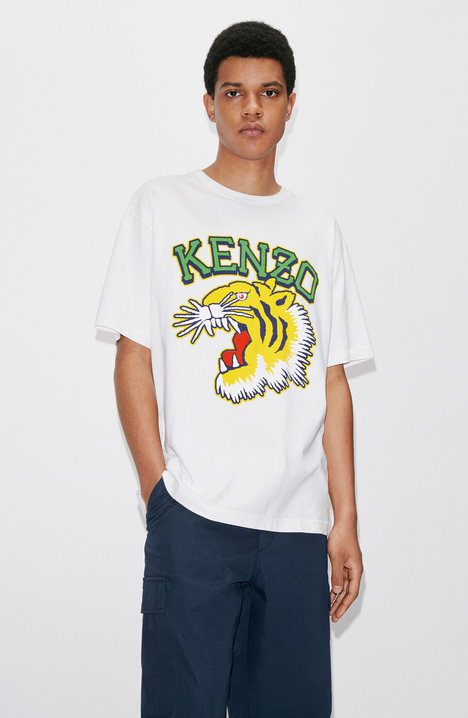 KENZO KENZO VARSITY JUNGLE TIGER OVERSIZED T-SHIRT