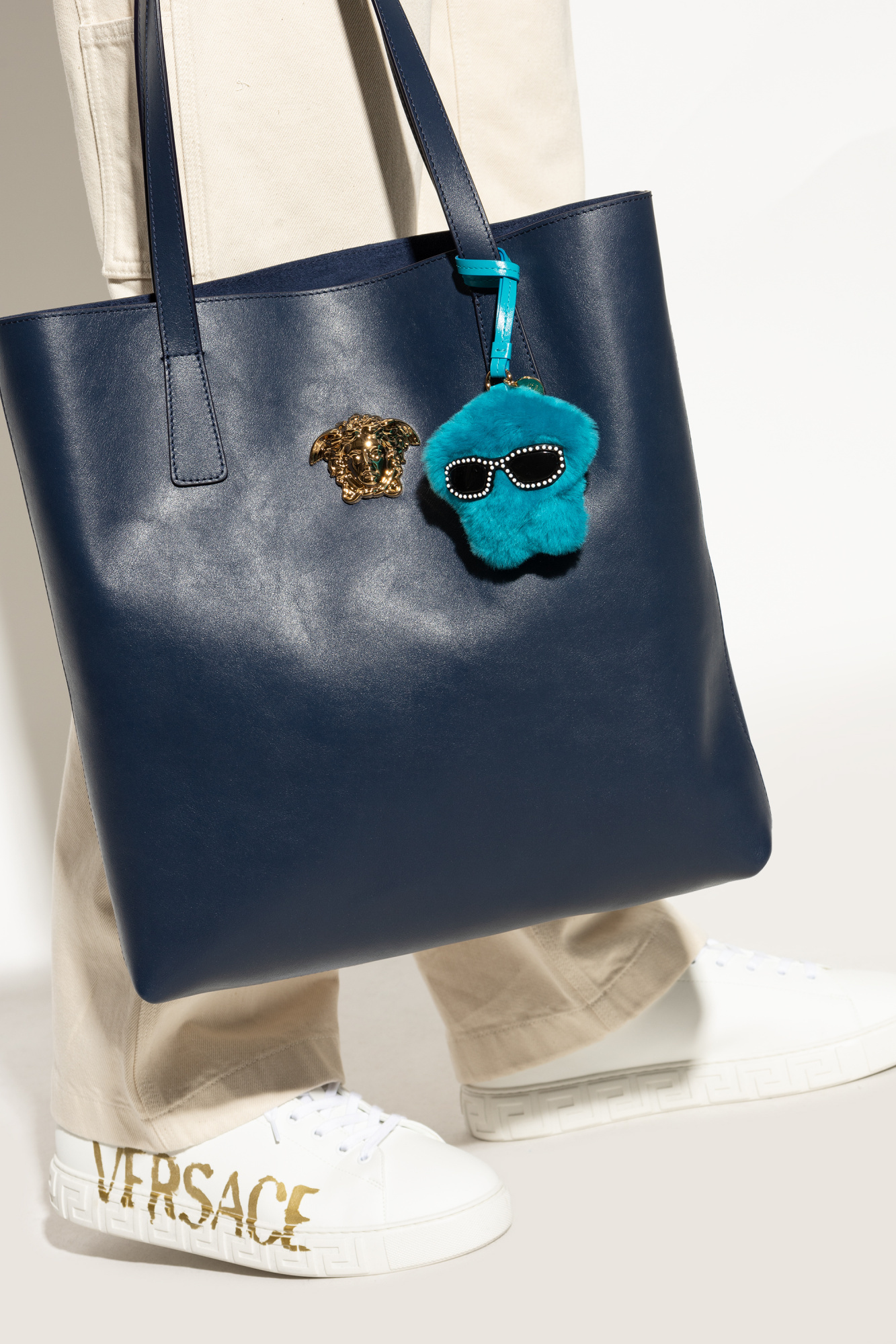 Versace Faux-fur Keyring