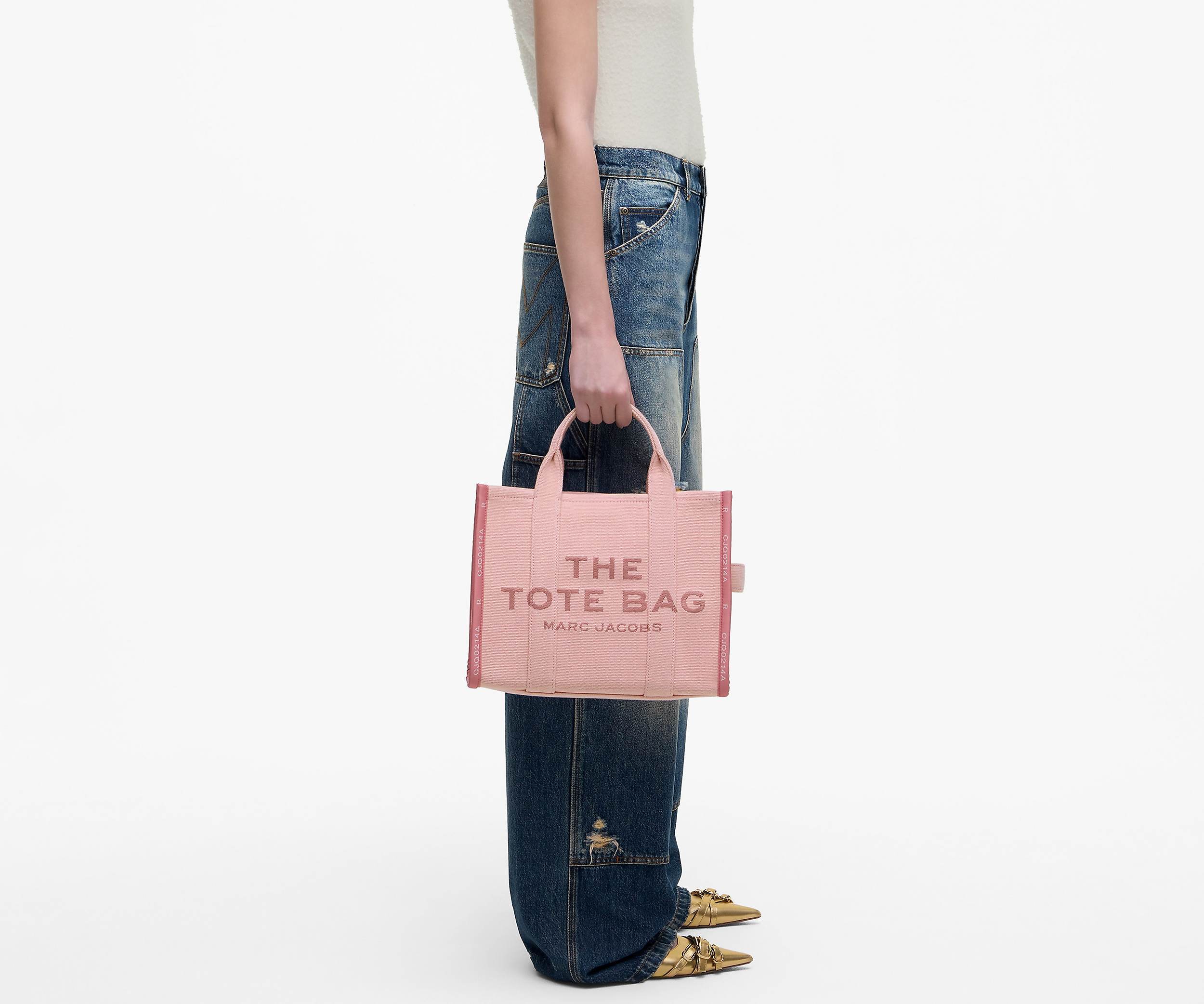 Marc Jacobs The Jacquard Small Tote Rose Handbag In Pink
