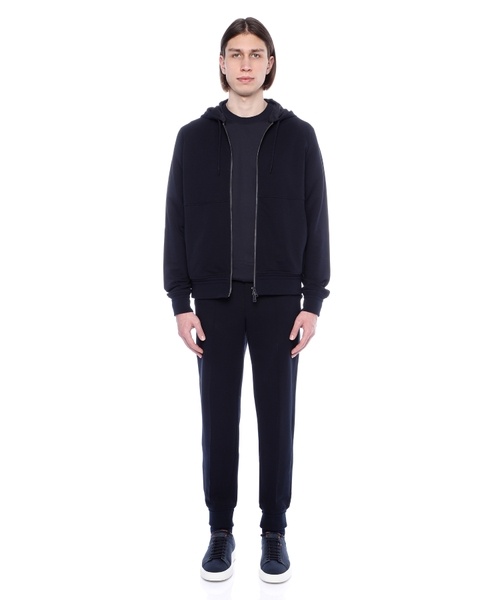 Shop Zegna Zip-up Hooded Jacket In Black
