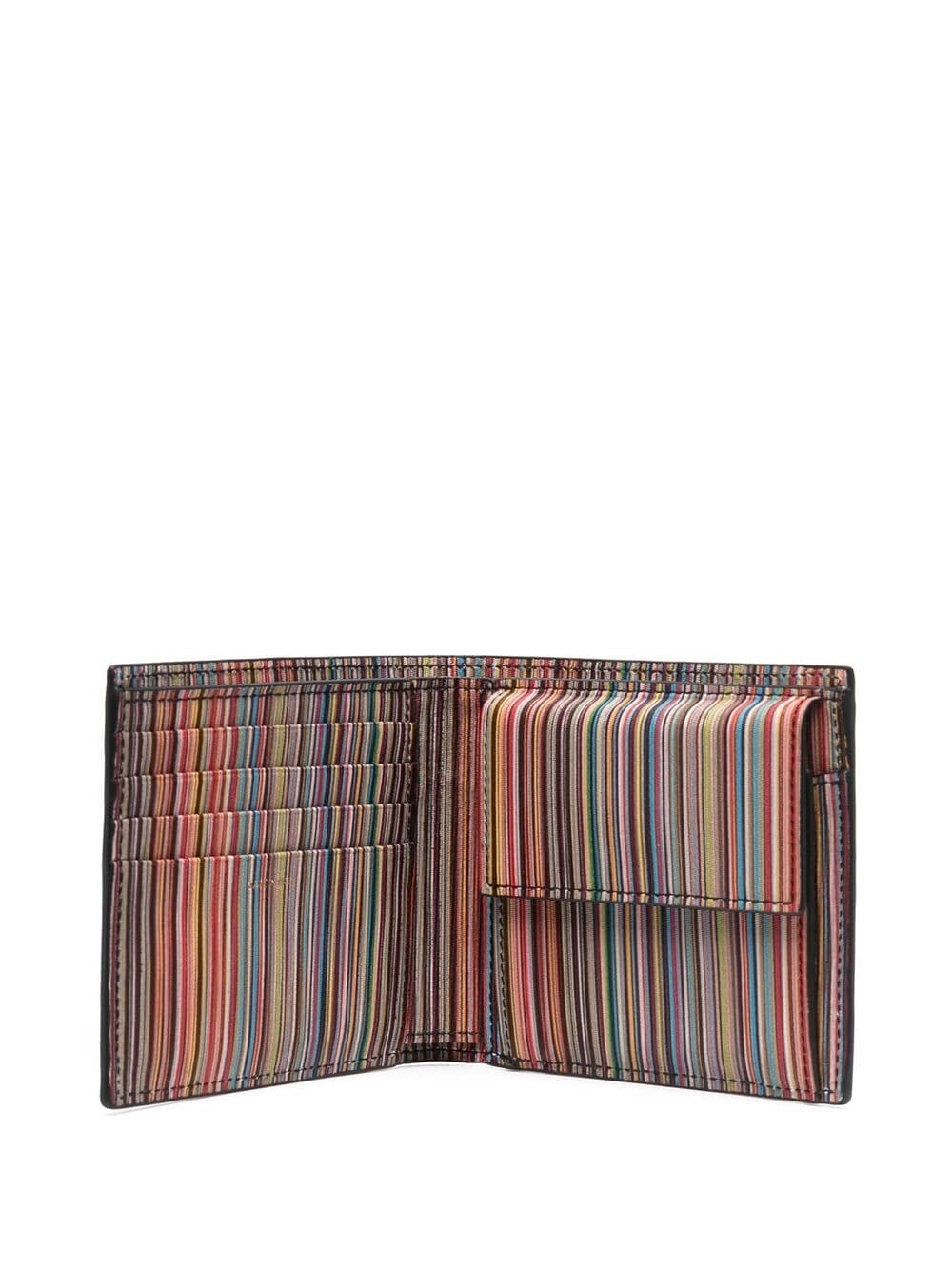 PAUL SMITH ARTIST STRIPE-PRINT LEATHER WALLET 