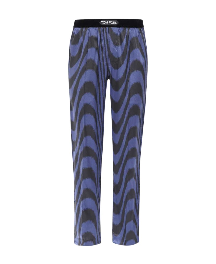 Tom Ford Logo Pajamas In Blue