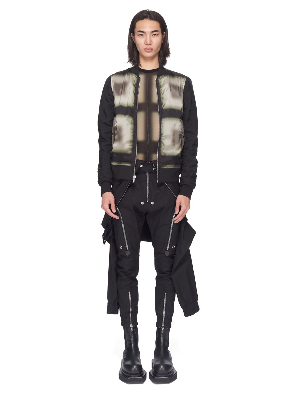Rick Owens Zip-up Long-sleeved Reversible Jacket In Black