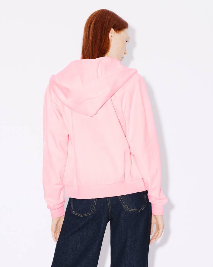Kenzo Embroidered Tiger Long Sleeve Sweater In Pink