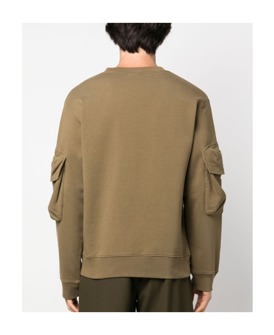 Dries Van Noten Round Collar Long Sleeve Sweater In Brown