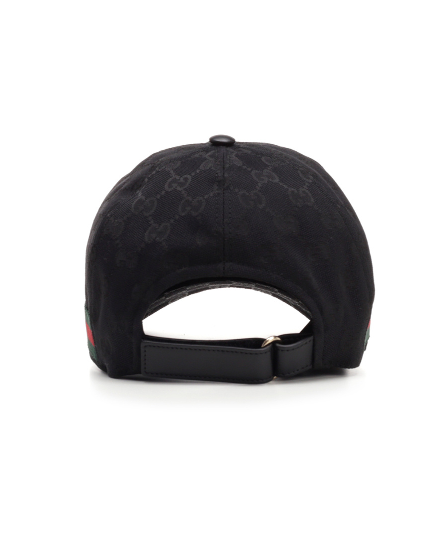 Gucci Cotton Blend Gg Hat With Web Ribbon In Black