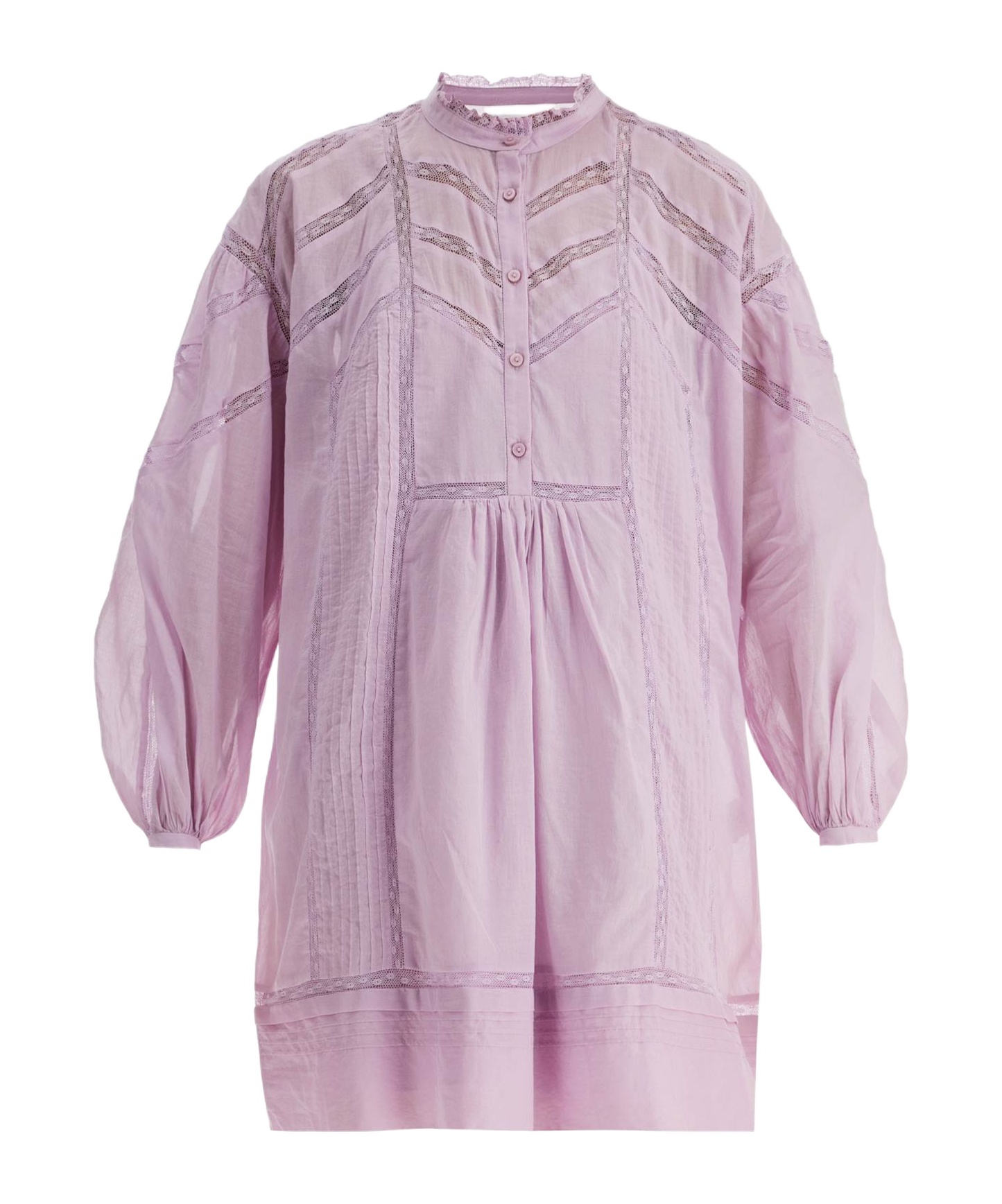 Shop Isabel Marant Étoile Galia Long-sleeved Mini Dress In Pink