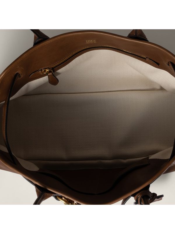 Miu Miu Large Aventure Nappa Leather Shoulder Bag
