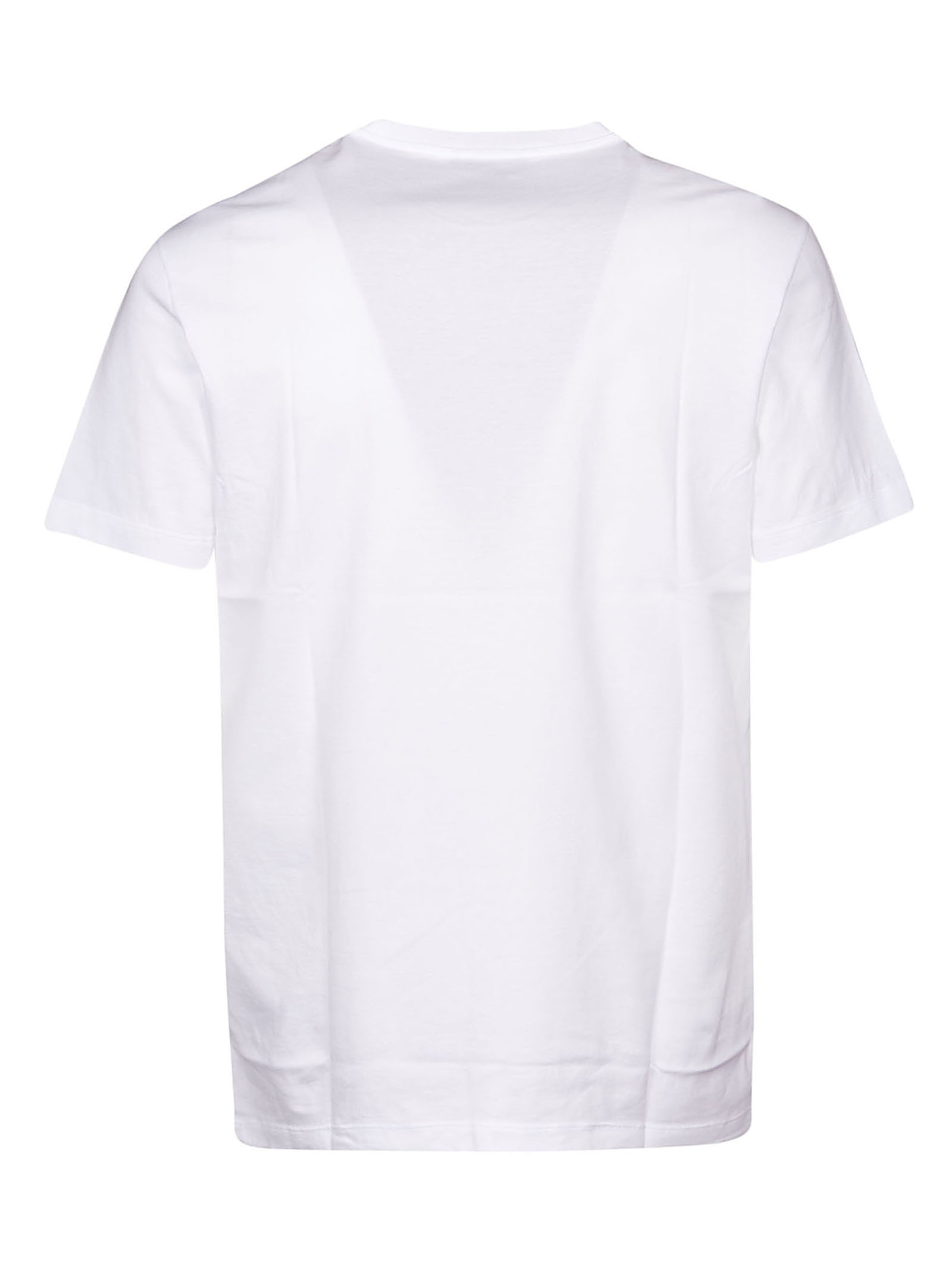 Versace Safety Pin Logo-print T-shirt In White