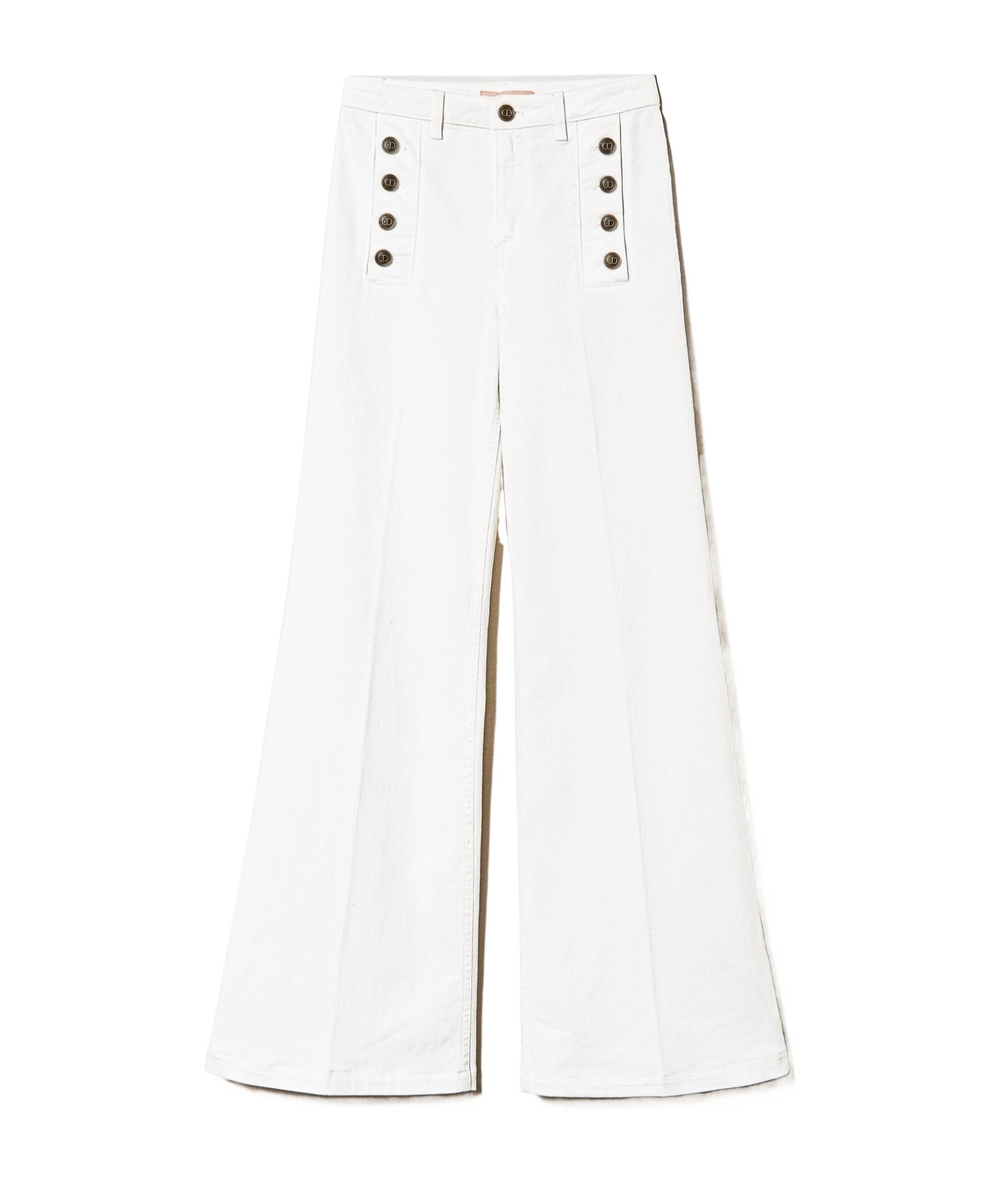 Twinset High-rise Flared Jeans In White